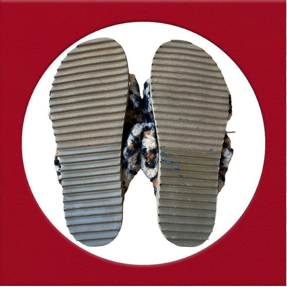 Leopard Print Sherpa Slides Sandals Treasure & Bond Size 8 - Picture 6 of 9